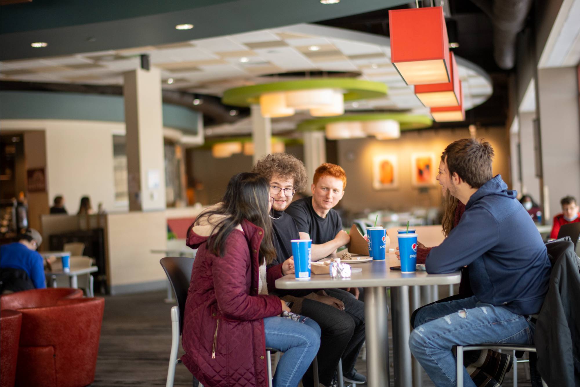 Kleiner Commons is a popular dining location, grocery store, and coffee bar on Grand Valley's North Campus.